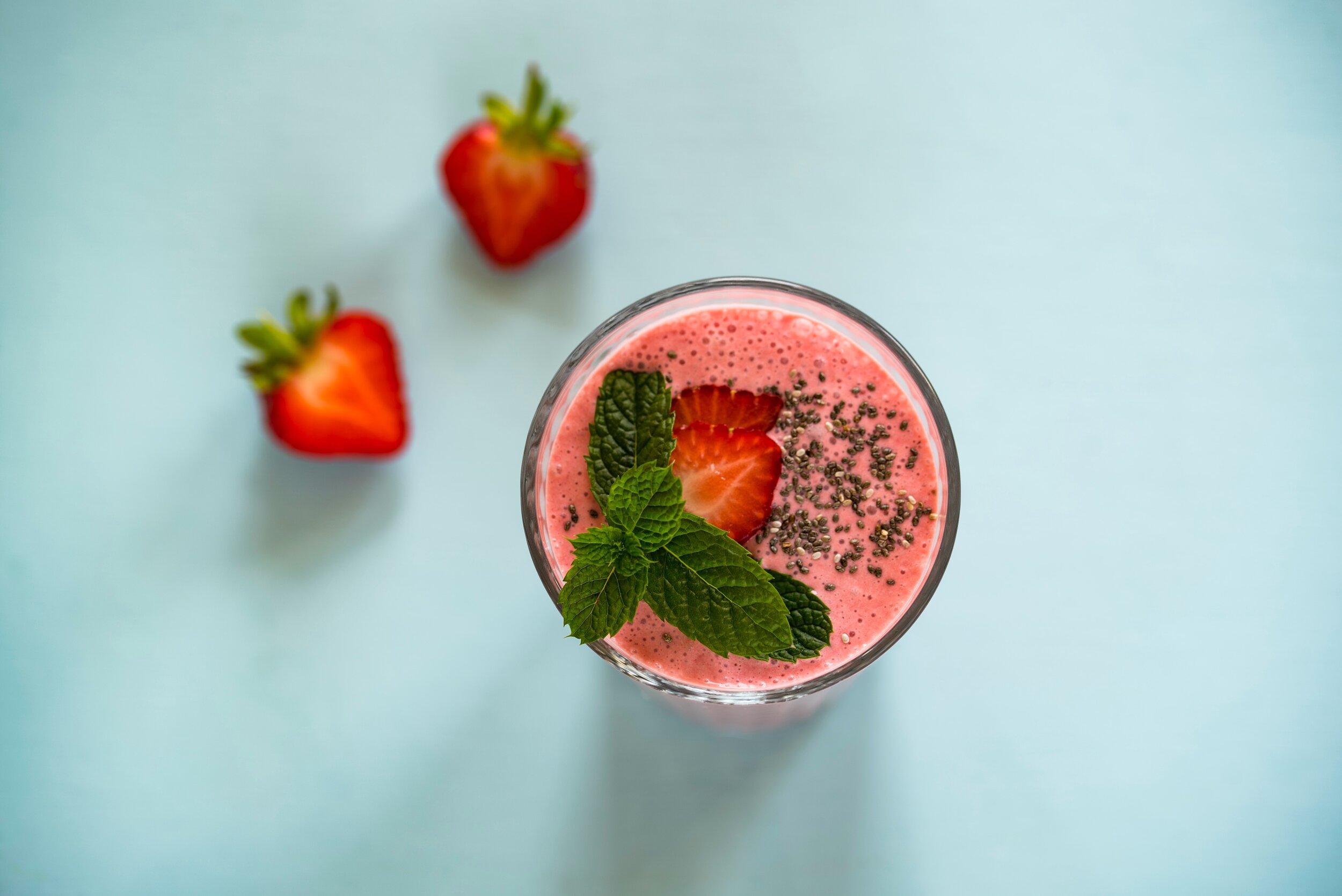 overhead of a smoothie